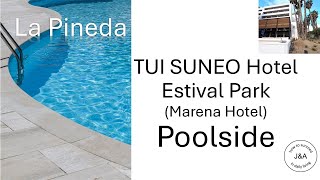 TUI SUNEO Estival Park La Pineda Pool Area [upl. by Mahan]