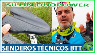 Ciclismo montaña senderos técnicos  Impresiones sillín sin punta Duopower [upl. by Yerffoej]