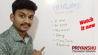 Hexaware Latest pseudocode Question  Hexaware pseudocode questions  Hexaware Assessment 2023 [upl. by Polad]