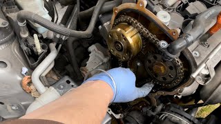 Timing Chain Replacement VW Golf TSI 14 [upl. by Elleoj]