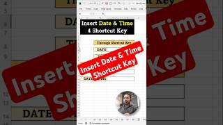 Insert Date and Time  Insert Date and Time in Excel  Insert Date and Time Through Shortcut Key [upl. by Aicirtal]