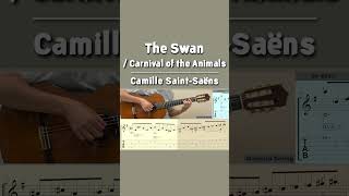 The Swan Carnival of the Animals  SaintSaëns Guitar shorts carnivaloftheanimals theswan [upl. by Yehtomit312]