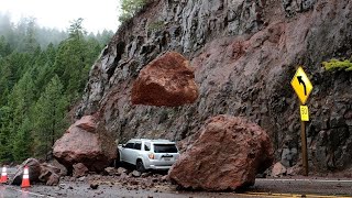 10 Most SCARY Rockfalls CAUGHT On Camera [upl. by Karleen67]