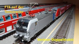 Testfahrt des FrankenThüringenExpress Vectron Doppeltraktion [upl. by Bigner]