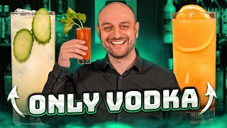 Easy VODKA COCKTAILS with 1 bottle of vodka and nothing else [upl. by Samp160]