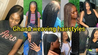 Flawless braids hairstyles for black women  Ghana weaving hairstyles  Braids Hairstyles cornrows [upl. by Ymme]