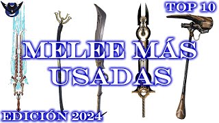 Warframe Top 10  Armas Melee MÁS Usadas  Edición 2024 [upl. by Wixted]