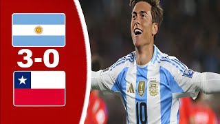 Argentina vs Chile 30 Extended Highlights amp All Goals 2024 [upl. by Marcie]