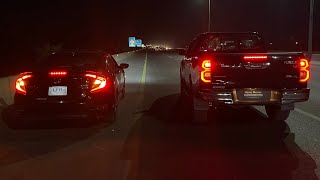 STRAIGHT PIPED Toyota Revo 28 vs Civic RS Turbo [upl. by Carolynne698]