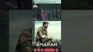 Amaran  Movie Short Review  Sivakarthikeyan Sai Pallavi  Rajkumar  GV Prakash  Kamal Haasan [upl. by Netsua93]