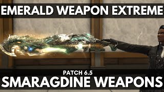 FFXIV Patch 65  Smaragdine Weapon Showcase Crafted Weapons from Emerald Weapon Extreme [upl. by Nolaj]