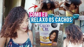 COMO EU RELAXO O MEU CABELO EM CASA  CALCIO amp OIL  Salon Line [upl. by Eirahcaz726]