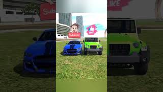 mahindra thar Vs mustang gt winner🫡😍 indian bike driving 3d shorts viralshortsgaming gta [upl. by Ydahs]