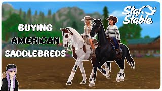 Buying 2 American Saddlebreds  Camp Western🤍✨ Star Stable Online [upl. by Yenahc]