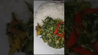 Callaloo with saltfish and White Rice [upl. by Fabozzi400]