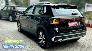 New Volkswagen Taigun 2024 🔥 GT Plus EDGE Black Colour  Top Model  Detailed Walkaround Review [upl. by Yerdua]