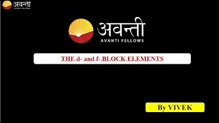 D F BLOCK ELEMENTS 1 [upl. by Goodyear]