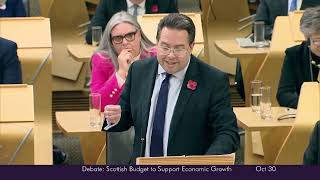 Scottish Conservative Party Debate Using the Budget to Support Economic Growth  30 October 2024 [upl. by Ennahteb]