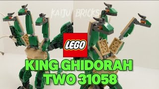 Lego alternative build king Ghidorah with two sets 31058 lego kaiju edit battle godzilla [upl. by Eckblad]