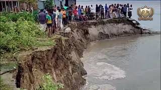 Erosion Of Padma River At Daulatdia Launch Ghat Area  Bangladesh River Erosion  THREE CAMERA [upl. by Lesya]