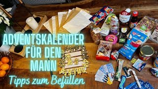 Adventskalender selbst machen  Tolle Geschenk Ideen für den Mann  Freund auch für wenig Geld [upl. by Willcox]