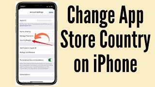 How to Change App Store Country  Region on iPhone [upl. by Attehcram]