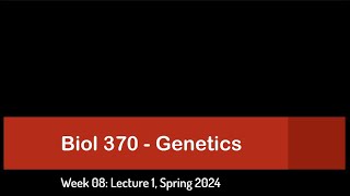 CSULB Spring 2024 Biol 370  Week 8 Lecture 1 [upl. by Akinwahs144]