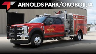 Arnolds ParkOkoboji Fire amp Rescue Toyne MiniPumper Delivery Video [upl. by Chouest771]