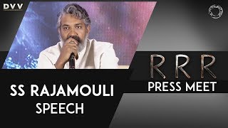 Director Rajamouli Speech  RRR Press Meet [upl. by Laszlo477]