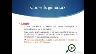 Méthodologie de la composition aux concours administratifs  vidéo 1  les conseils généraux [upl. by Enerod]