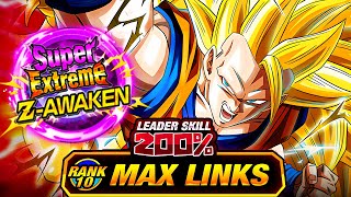 THE FIRST SUPER EZA IN DOKKAN HISTORY LEVEL 10 LINKS 100 AGL SSJ3 GOKU DBZ Dokkan Battle [upl. by Anerok]