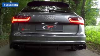 Audi RS6 2016 Sport Exhaust Startup Revs Acceleration amp Sound [upl. by Yhtnomit]