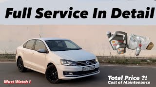 Volkswagen Vento 15 TDI Full Service With OEM Parts  Price Reveal in Telugu by 23 [upl. by Ahsratan]