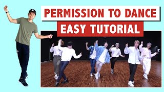 BTS PERMISSION TO DANCE  STEP BY STEP WITH EXPLANATIONS EASY TUTORIAL [upl. by Asirap]