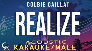 REALIZE  Colbie Caillat Acoustic KaraokeMale Key [upl. by Allen]