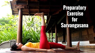 Preparatory Exercise for Sarvangasana the Shoulder Stand [upl. by Ahsieym]