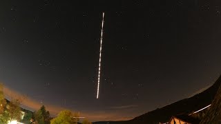 27281024 Die Nacht  Starlink Train Flugzeuge Sternschnuppen 🇨🇭 [upl. by Langston]