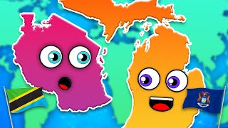 Discover The Largest Lake In The World  Geography Songs For Kids  KLT [upl. by Acinonrev]