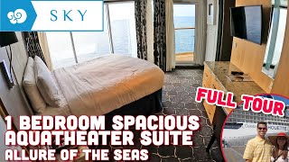 1 Bedroom Spacious AquaTheater Suite  Allure of the Seas  Royal Caribbean [upl. by Bosson36]