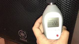 Yamaha dsr 215 Decibels Test 129db 1300watts [upl. by Luiza]