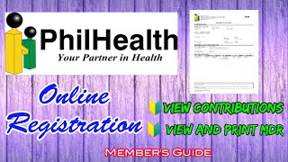 Philhealth Online Registration  View Contributions and MDR Online [upl. by Vanya]