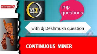 continuous miner complete with dj Deshmukh and all mine machinery book [upl. by Telfore]