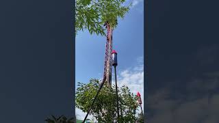 Detonator off ride POV  Thorpe Park rollercoaster themepark thorpeparkresort coaster droptower [upl. by Frazier503]