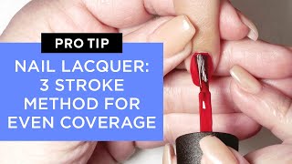 How to Apply OPI Polish Using the Three Stroke Method [upl. by Hagar]