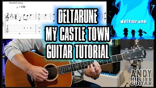 How to play DELTARUNE My Castle Town Guitar Tutorial Lesson Fingerstyle [upl. by Anyaj]