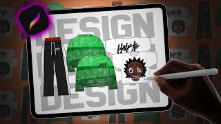 DESIGN a CLOTHING BRAND With PROCREATE [upl. by Eda]