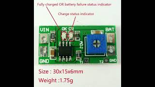 Adjustable 37V 42V Rechargeable lithium Battery Charger Modul 501000MA [upl. by Fulmis]