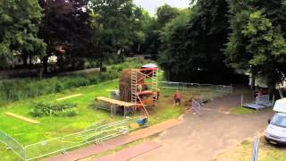 Building the Wickerman at Castlefest 2014 timelapse [upl. by Yborian380]