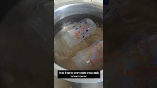 How to sanitizesterilize baby feeding bottles  sterilize feeding bottles without sterilizer [upl. by Attelrahs]