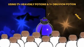 USING 17x HEAVENLY POTIONS amp 1x OBILIVION POTION IN SOLS RNG EON 1 [upl. by Lund]